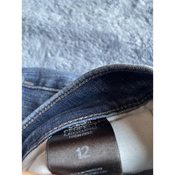 Express Jeans Womens Size 12 Long Stretch Denim Perfect Legging High Rise - Picture 5 of 8